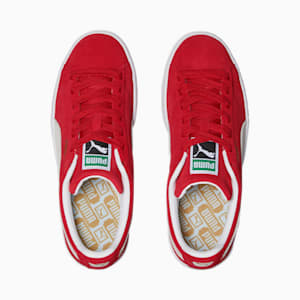 Zapatos deportivos de gamuza Classic XXI para mujer, High Risk Red-Puma White, extragrande