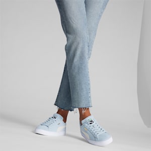 Zapatos deportivos de gamuza Classic XXI para mujer, Icy Blue-PUMA White, extragrande
