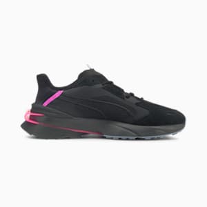 PUMA x PWRFRAME OP-1 Cyber Unisex Sneakers, Puma Black-Puma Aged Silver-Fluo Pink, extralarge-IND