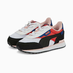 Future Rider Splash AC Babies' Trainers, Salmon-Puma White-Puma Black