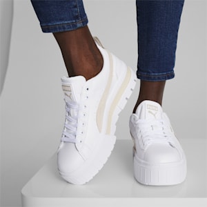 Mayze Women's Sneakers, Puma White-Peyote, extralarge