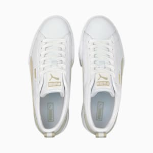 Mayze Leather Women's Sneakers, Puma White-Peyote, extralarge-IND