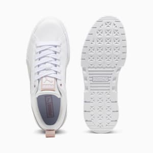 Mayze Leather Women's Sneakers, PUMA White-Rose Quartz, extralarge-IND