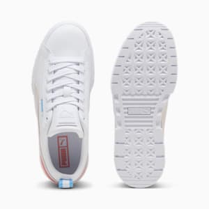 ウィメンズ メイズ レザー スニーカー, PUMA White-Pink Fruit, extralarge-JPN