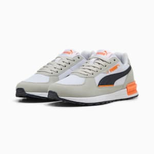 Tenis juveniles Graviton, PUMA White-New Navy-Glacial Gray-Orange Glo, extralarge