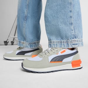 Tenis juveniles Graviton, PUMA White-New Navy-Glacial Gray-Orange Glo, extralarge