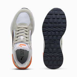 Tenis juveniles Graviton, PUMA White-New Navy-Glacial Gray-Orange Glo, extralarge