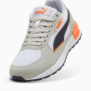 Espadrilles Graviton, grands enfants, PUMA White-New Navy-Glacial Gray-Orange Glo, extralarge