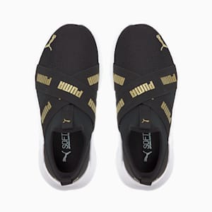 Wired Run Slip-On Little Kids' Shoes, Puma Black-Puma Team Gold, extralarge