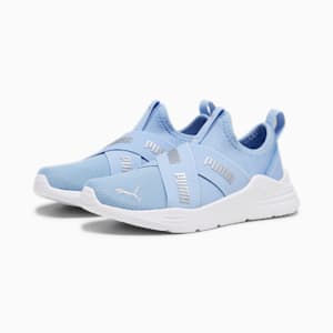 Tenis infantiles Wired Run, Blissful Blue-PUMA Silver-PUMA White, extralarge