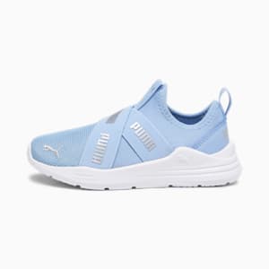 Tenis infantiles Wired Run, Blissful Blue-PUMA Silver-PUMA White, extralarge