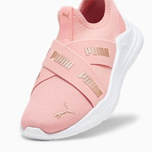 Wired Run Slip-On Little Kids' Shoes, Poppy Pink-PUMA Gold-PUMA White, extralarge