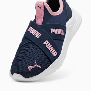 Wired Run Slip-On Little Kids' Shoes, Club Navy-Mauved Out-PUMA Black-PUMA White, extralarge