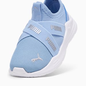 Wired Run Slip-On Toddler Shoes, Blissful Blue-PUMA Silver-PUMA White, extralarge