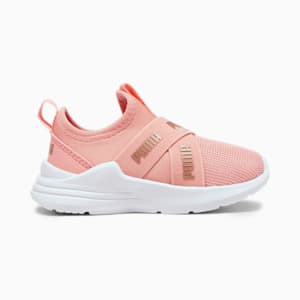 Wired Run Slip-On Toddler Shoes, Poppy Pink-PUMA Gold-PUMA White, extralarge