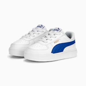Caven AC Babies' Trainers, PUMA White-Royal Sapphire-PUMA Gold