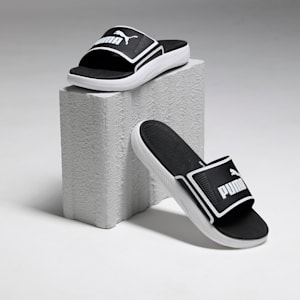 SOFTRIDE Men's Slides, Puma Black-Puma White, extralarge-IND