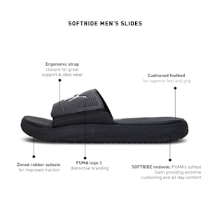 Softride Men's Slides, Puma Black-Puma White-Puma Black