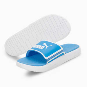 Softride Men's Slides, Dusky Blue-PUMA White