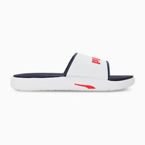 SOFTRIDE Men's Slides, PUMA White-For All Time Red-PUMA Navy, extralarge-IND