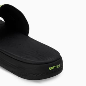 SOFTRIDE Men's Slides, PUMA Black-Lime Smash, extralarge-IND