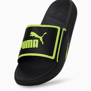 SOFTRIDE Men's Slides, PUMA Black-Lime Smash, extralarge-IND