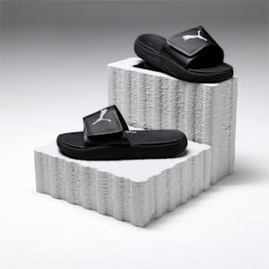 SOFTRIDE Men's Slides, Puma Black-Puma White, extralarge-IND