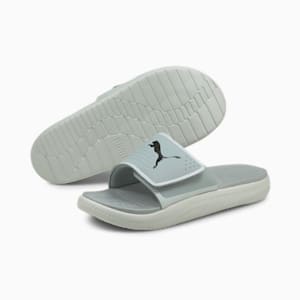 SOFTRIDE Men's Slides, Quarry-Puma Black-Glacier Gray, extralarge-IND
