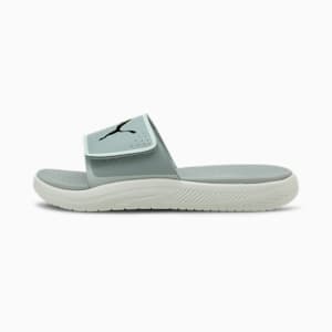 SOFTRIDE Men's Slides, Quarry-Puma Black-Glacier Gray, extralarge-IND