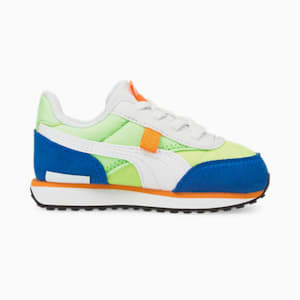 Future Rider Play On Toddler's Shoes, Puma White-Fizzy Lime-Puma Royal