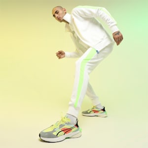 PWRFRAME OP-1 Abstract Sneakers, SOFT FLUO YELLOW-Quarry-Marshmallow, extralarge-IND