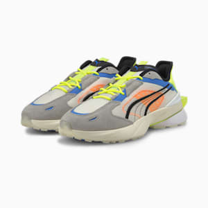 PWRFRAME OP-1 Abstract Unisex Sneakers, Nimbus Cloud-Yellow Alert-Puma White, extralarge-IND