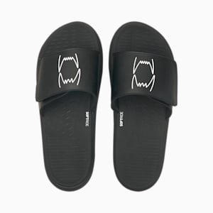 SOFTRIDE Basketball Jaws Men's Slides, Puma Black-Puma White, extralarge-IND