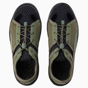 ウィメンズ バスケット プラットフォーム トレース ライト ミュール スニーカー, Green Moss-PUMA Black