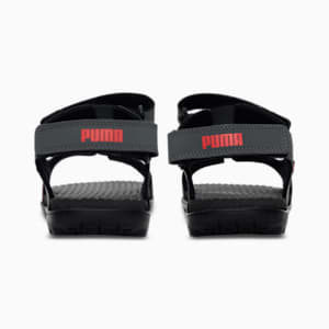 Sporty Unisex Sandals, Dark Shadow-Puma Black-High Risk Red, extralarge-IND