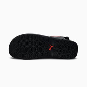 Sporty Unisex Sandals, Dark Shadow-Puma Black-High Risk Red, extralarge-IND