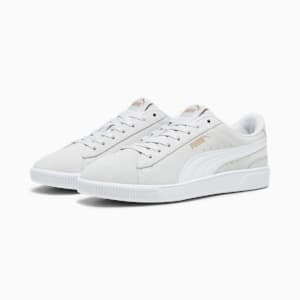 Baskets Vikky V3 Femme, Feather Gray-PUMA White-PUMA Gold, extralarge