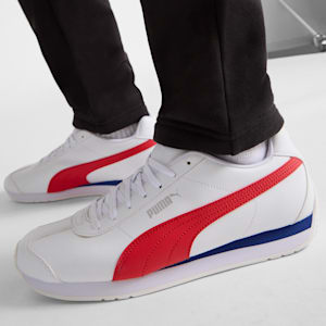 Turin III Men's Sneakers, Puma White-High Risk Red-Limoges, extralarge