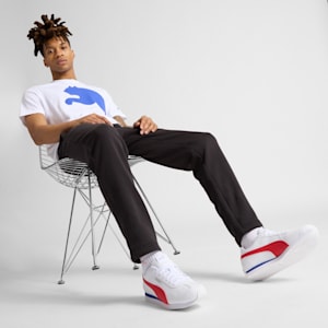 Turin III Men's Sneakers, Puma White-High Risk Red-Limoges, extralarge