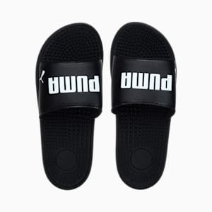 SOFTRIDE Massage Men's Slides, Puma Black-Puma White, extralarge-IND