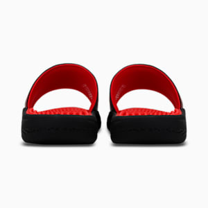 Softride Massage Men's Slides, Puma Black-Puma White-High Risk Red