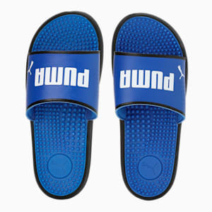 SOFTRIDE Massage Men's Slides, Royal Sapphire-PUMA White-PUMA Black, extralarge-IND