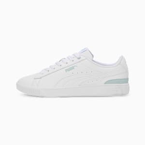 Vikky V3 Leather Women's Sneakers, PUMA White-Frosted Dew, extralarge-IND