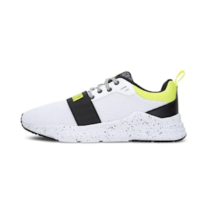 Puma Wired Run Visual Ets Kids Sneakers, Puma White-Lemon Sherbert