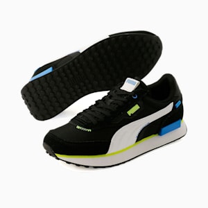 ユニセックス フューチャーライダー ディスプレイスド スニーカー, Puma Black-Puma White-Lime Squeeze