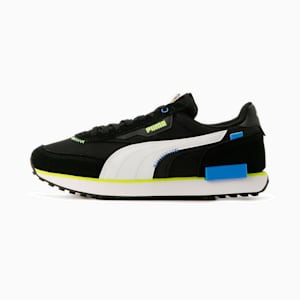 ユニセックス フューチャーライダー ディスプレイスド スニーカー, Puma Black-Puma White-Lime Squeeze