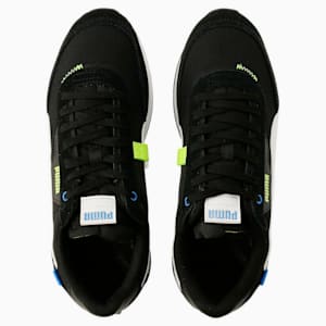 ユニセックス フューチャーライダー ディスプレイスド スニーカー, Puma Black-Puma White-Lime Squeeze