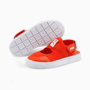 キッズ ライトフレックス サマー サンダル 17-21cm, Cherry Tomato-Puma White