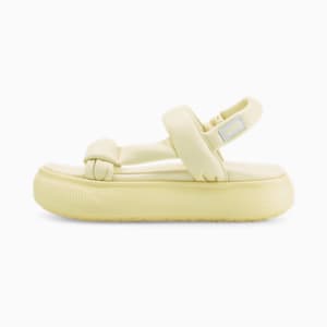 Suede Mayu Summer Women's Sandals, Anise Flower-Puma White