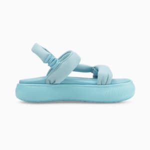 Suede Mayu Summer Women's Sandals, Aquamarine-Puma White